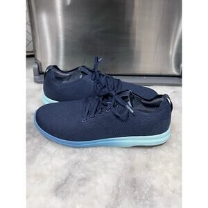 Travis Mathew Men’s Knit Sneakers SZ 10.5 Navy Aqua Sole Comfort casual Shoe